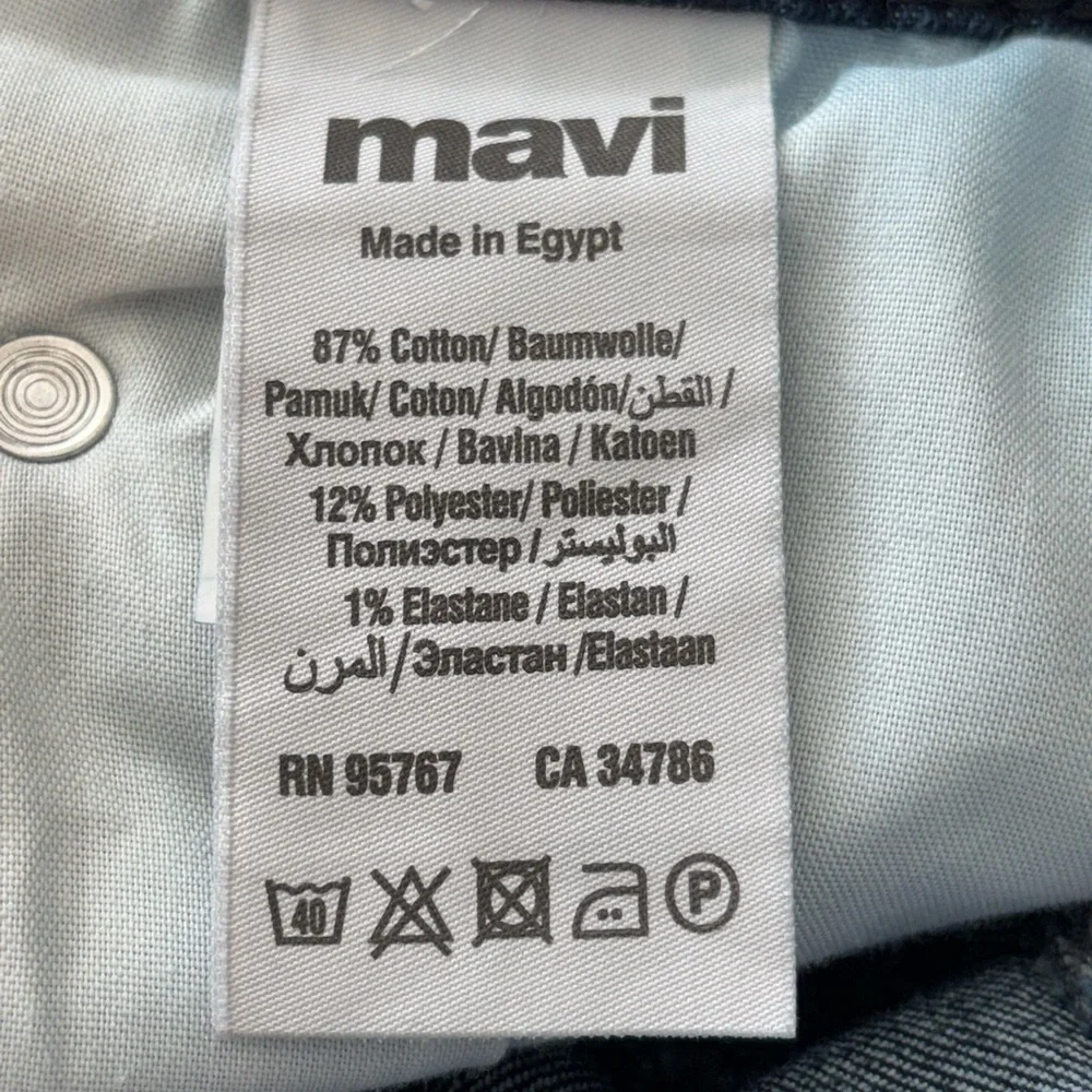 Mavi Mens Jeans 36x30 Blue Marcus‎ Slim Straight Stretch Comfort Whiskered